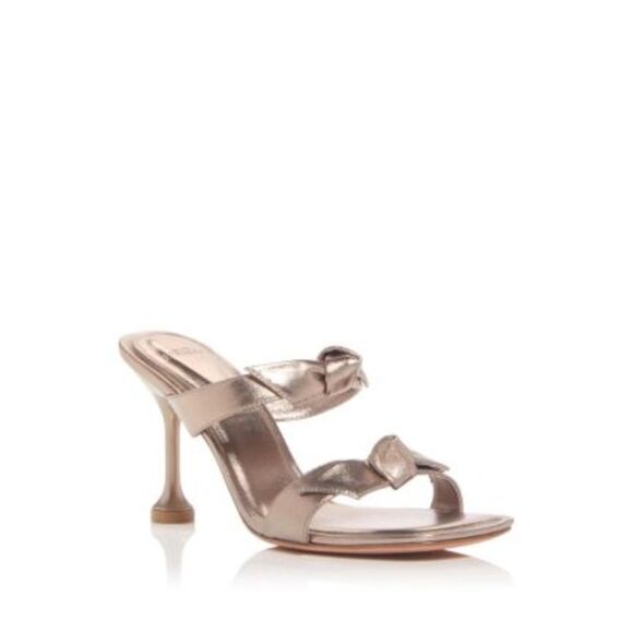 ALEXANDRE BIRMAN Shoes - ALEXANDRE BIRMAN Womens Brown Clarita Slip On Leather Heeled Sandal 37